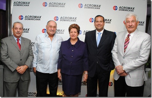 Acromax Foto Principal Carlos Leroux, Maximiliano Valdés, Martha de Alburquerque, Maximiliano Valdés Delgado  y Antonio Lama