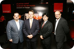 LG Optimus 3D Eduardo Valcárcel, Jean Marc Harion,Asdrúbal Díaz y Jerome Poulain