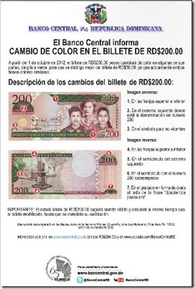 Banco Central Nuevo Billete 200